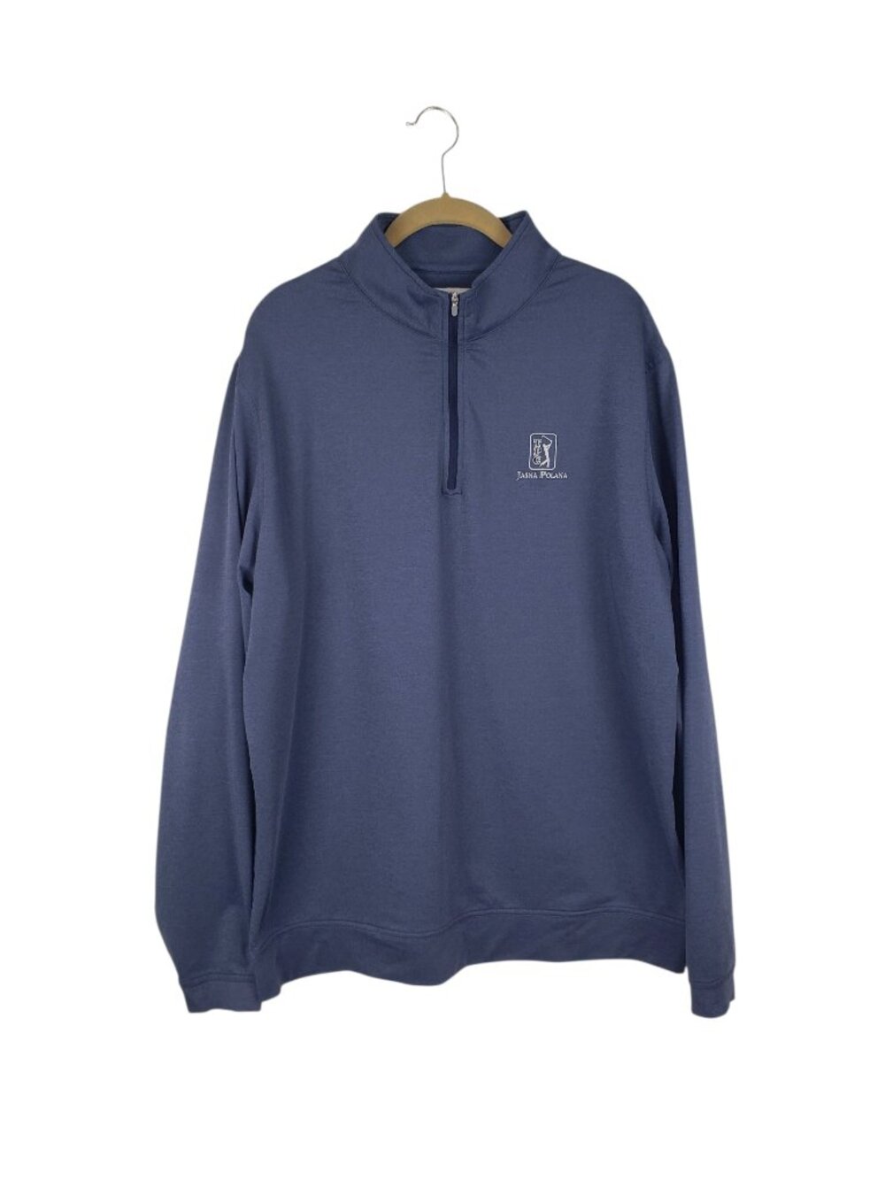 Peter Millar Perth Quarter Zip Long Sleeve Shirt Blue Jasna Polana Mens XL